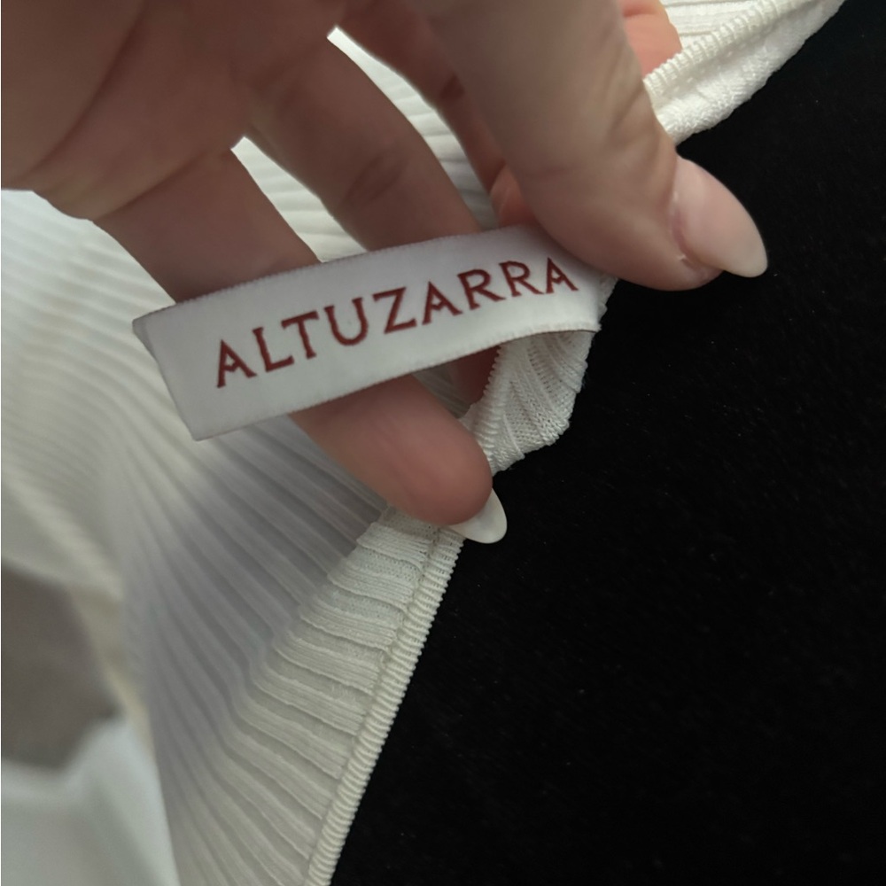 Altuzarra White Ribbed Texture Top - Picture 3 of 3